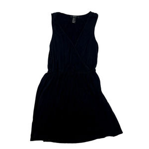 Forever 21 Black V-Neck T-Shirt Dress